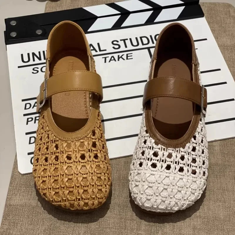 Weaving Spring Autumn Women's Hollow Out Breathable Comfortable Zpaxo