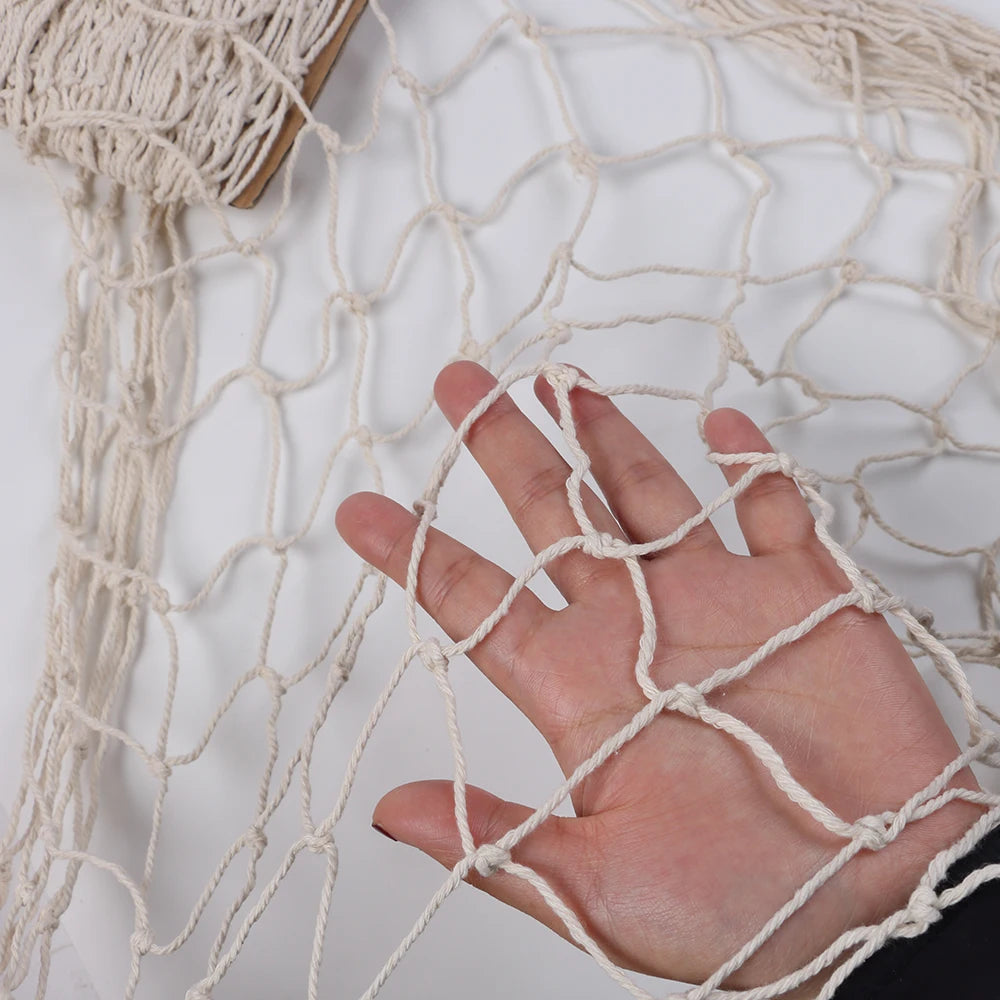 Fishing Net Wall Hangings Decoration 1M*2M for Pirate Party Hawaiian Party Nautical Themed Cotton Fish Ney\t Home Decor Zpaxo