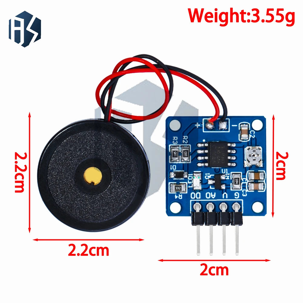 Piezoelectric Vibration Sensor Module 5V DC Digital TTL Output Zpaxo