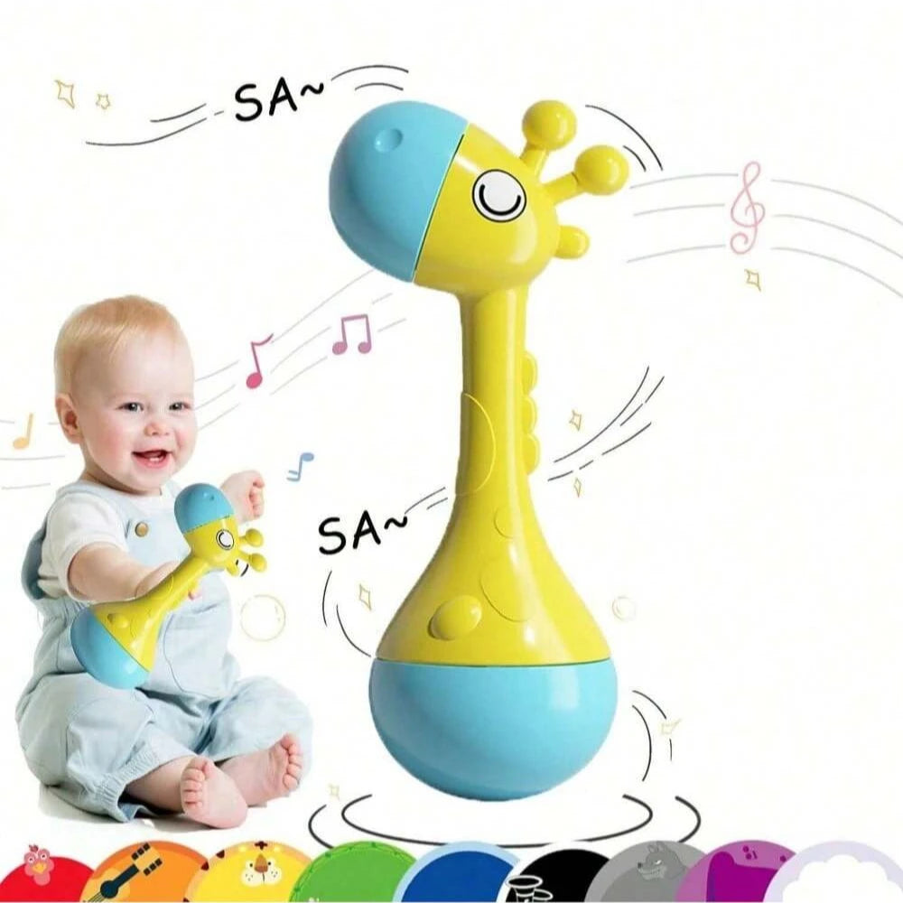 Cute Animal Hand Cranked Bell Early Childhood Learningtoy That