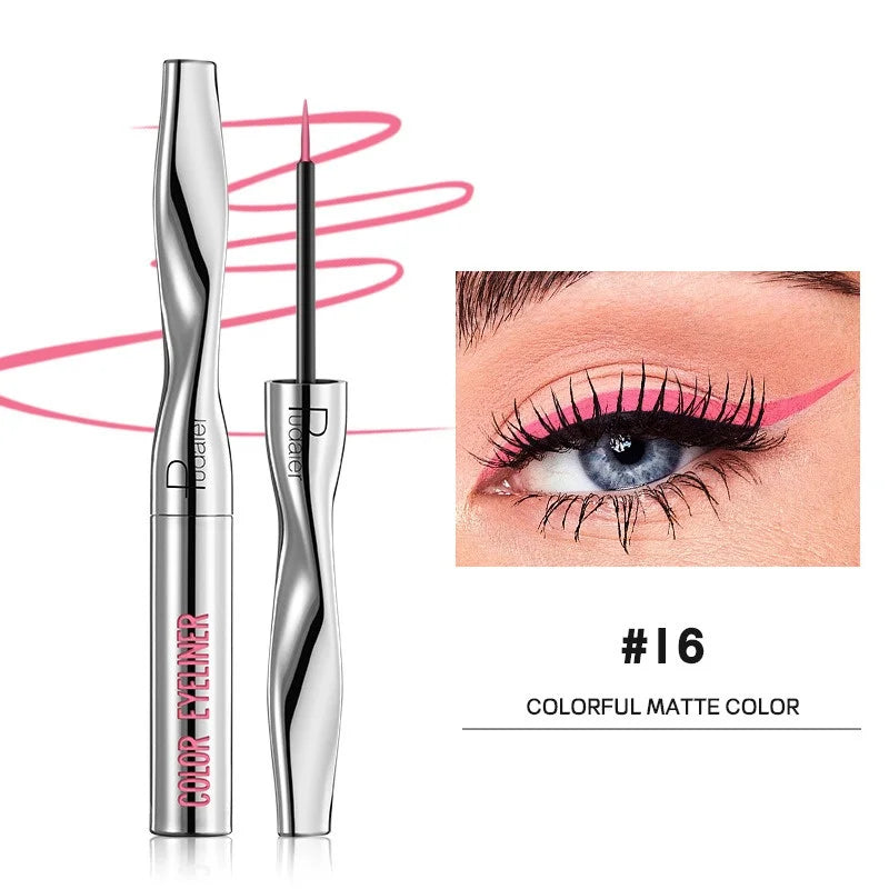 Colourful Eyeliner Liquid Waterproof Matte Pearllight Pen Long Zpaxo 16
