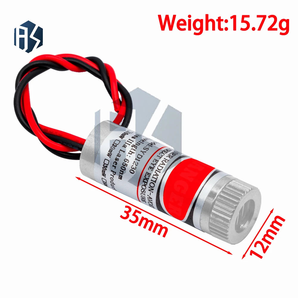 Adjustable-focus Red Laser Module 5mW 650nm Cross Line Dot Patterns Zpaxo