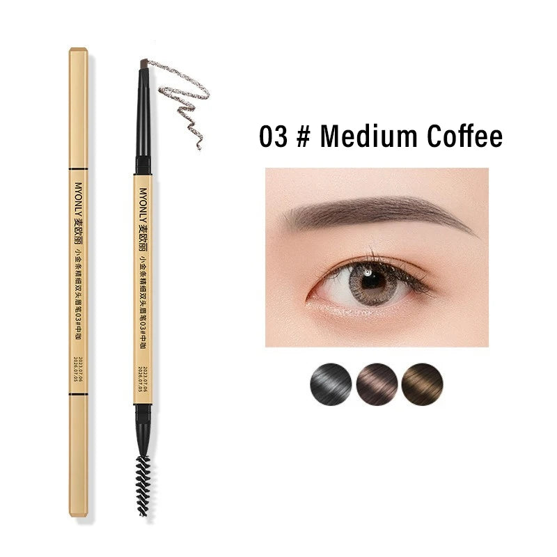 Waterproof Eyebrow Pencil Double-headed Pigmented Long Lasting Zpaxo 03