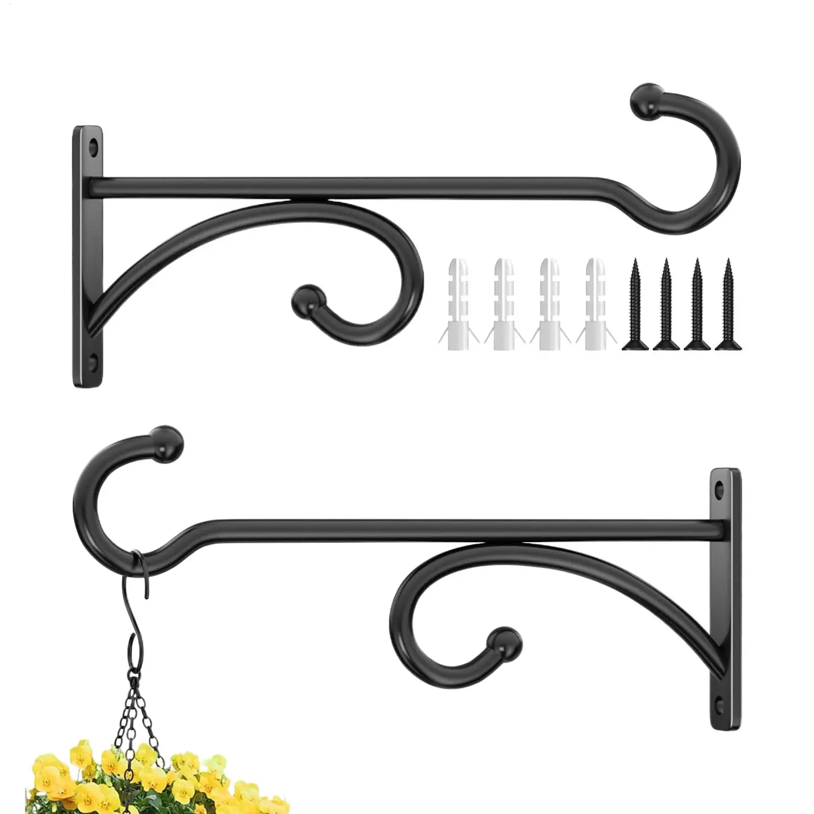 2-Pack Vintage Iron Wall Plant Hanger Hooks – Garden Décor Wall Plant Hanger Zpaxo