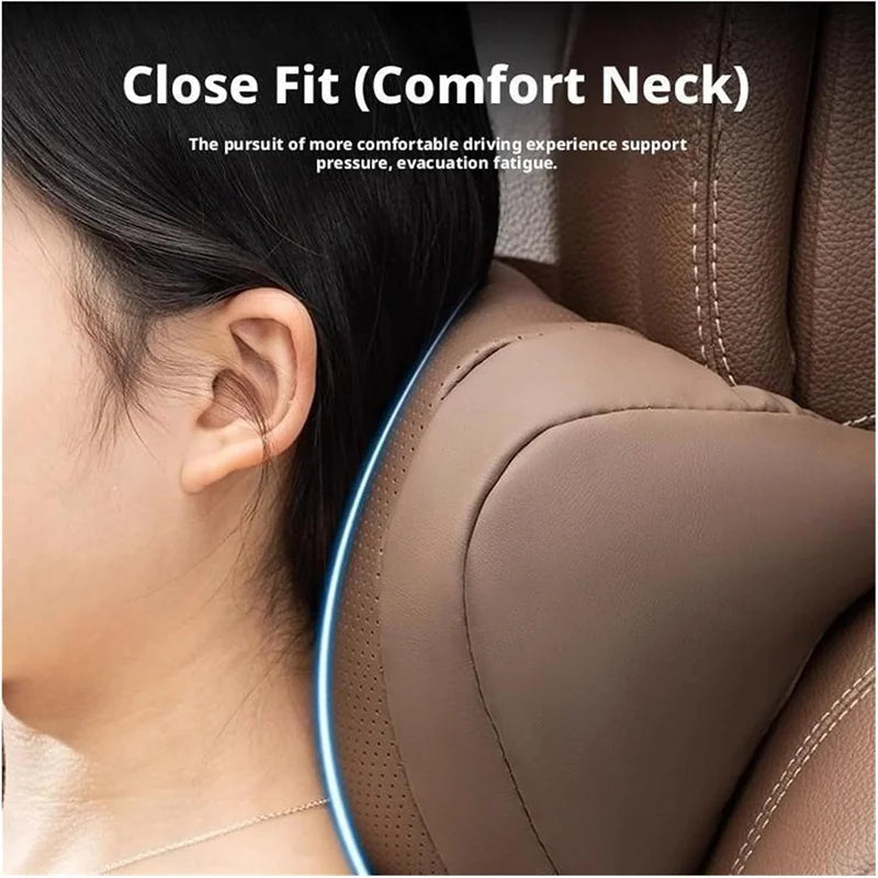 Car Headrest Neck Pillow – Memory Foam Lumbar Support Cushion
