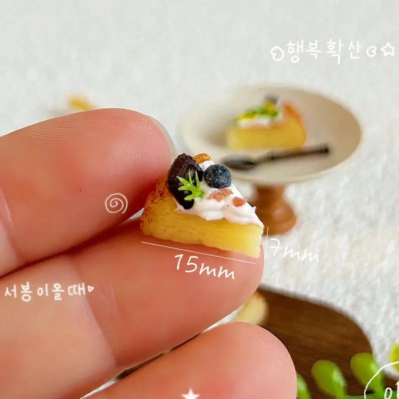 Miniature DIY Food Craft 1 12 Scale Basque Cake Bread Dollhouse Zpaxo