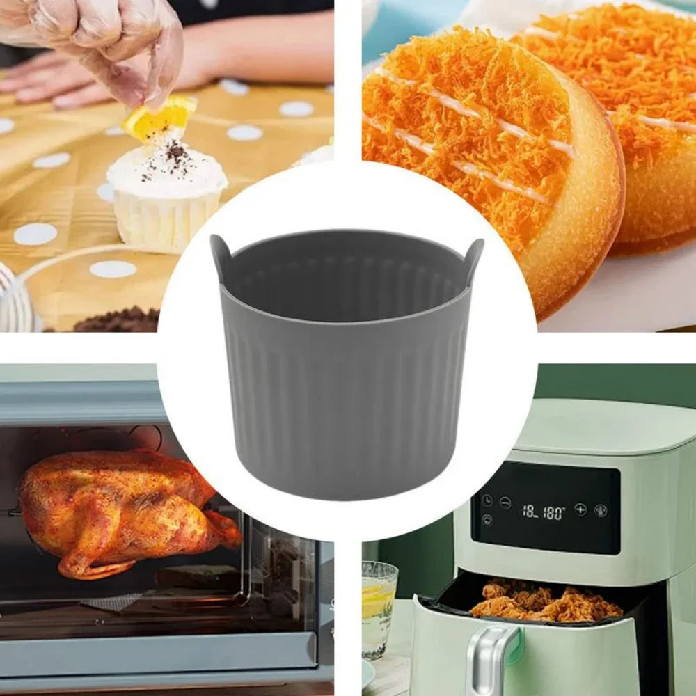 Air Fryer Baking Cup Silicone Tray Muffin Cake Mold Egg Tart Zpaxo