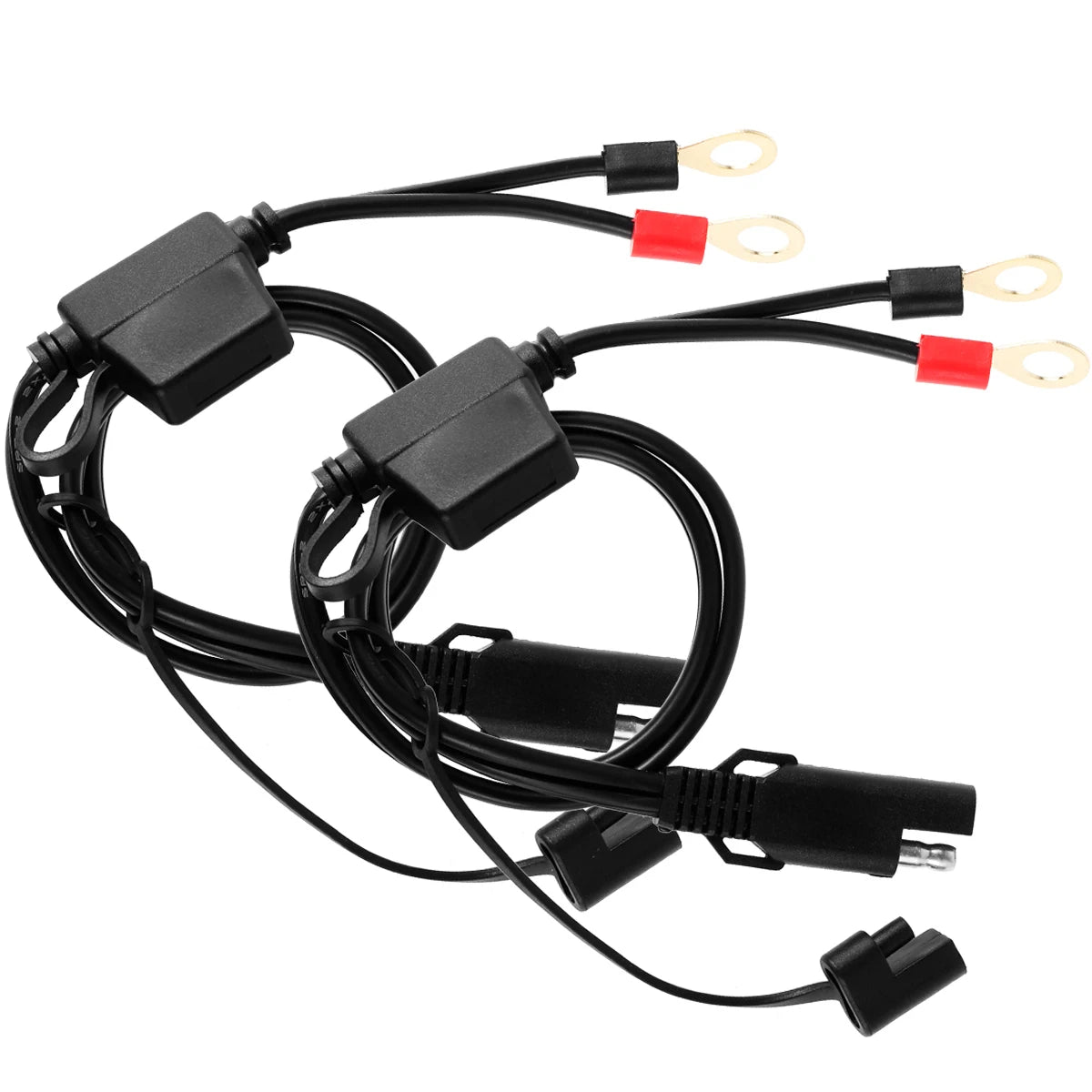 1/2PCS Quick Release SAE Cable With 10A Fuse Terminal O Connector Moto Battery Charger Extension Adapter Wire 18AWG Terminal Zpaxo 2PCS