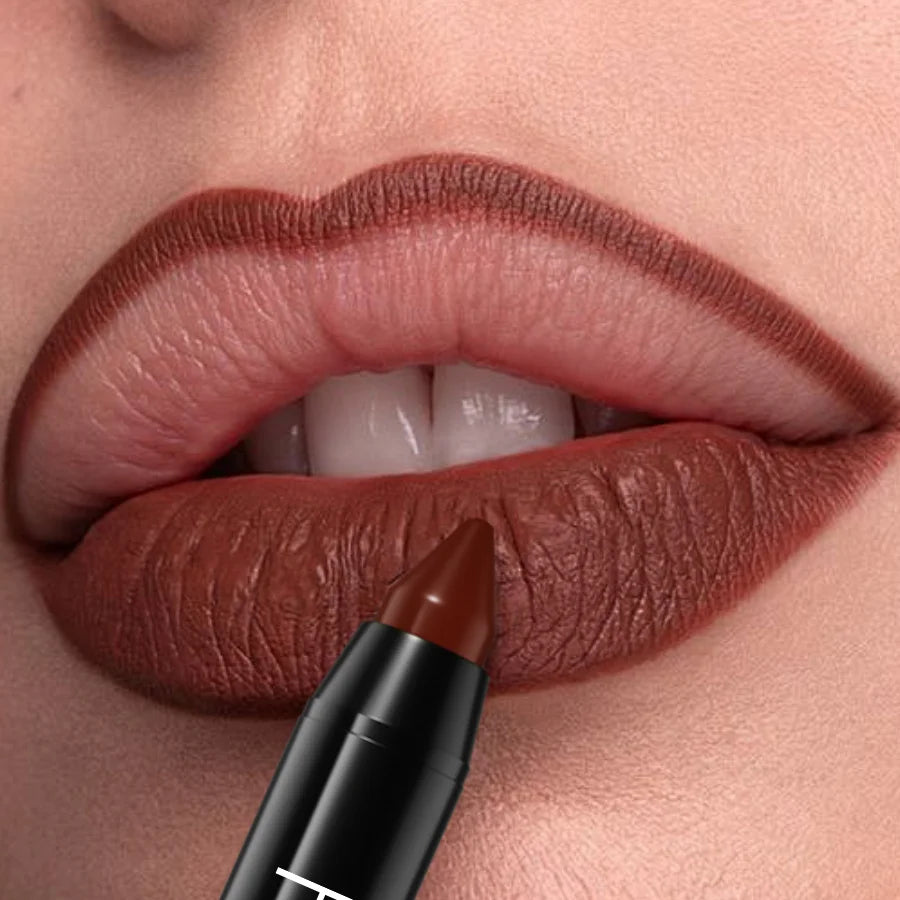 21 Colors Waterproof Lip Liner Pen Velvet Finish Smooth Lipstick