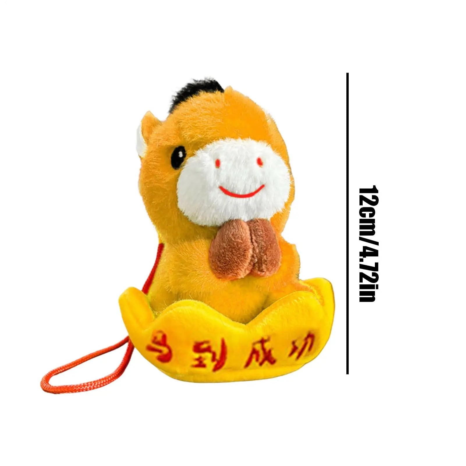 For Horse Year Mascot Doll Plush Toy Spring Festival Animal Keychain Ornaments Plush Horse Keychain For Children Boys Holiday Zpaxo
