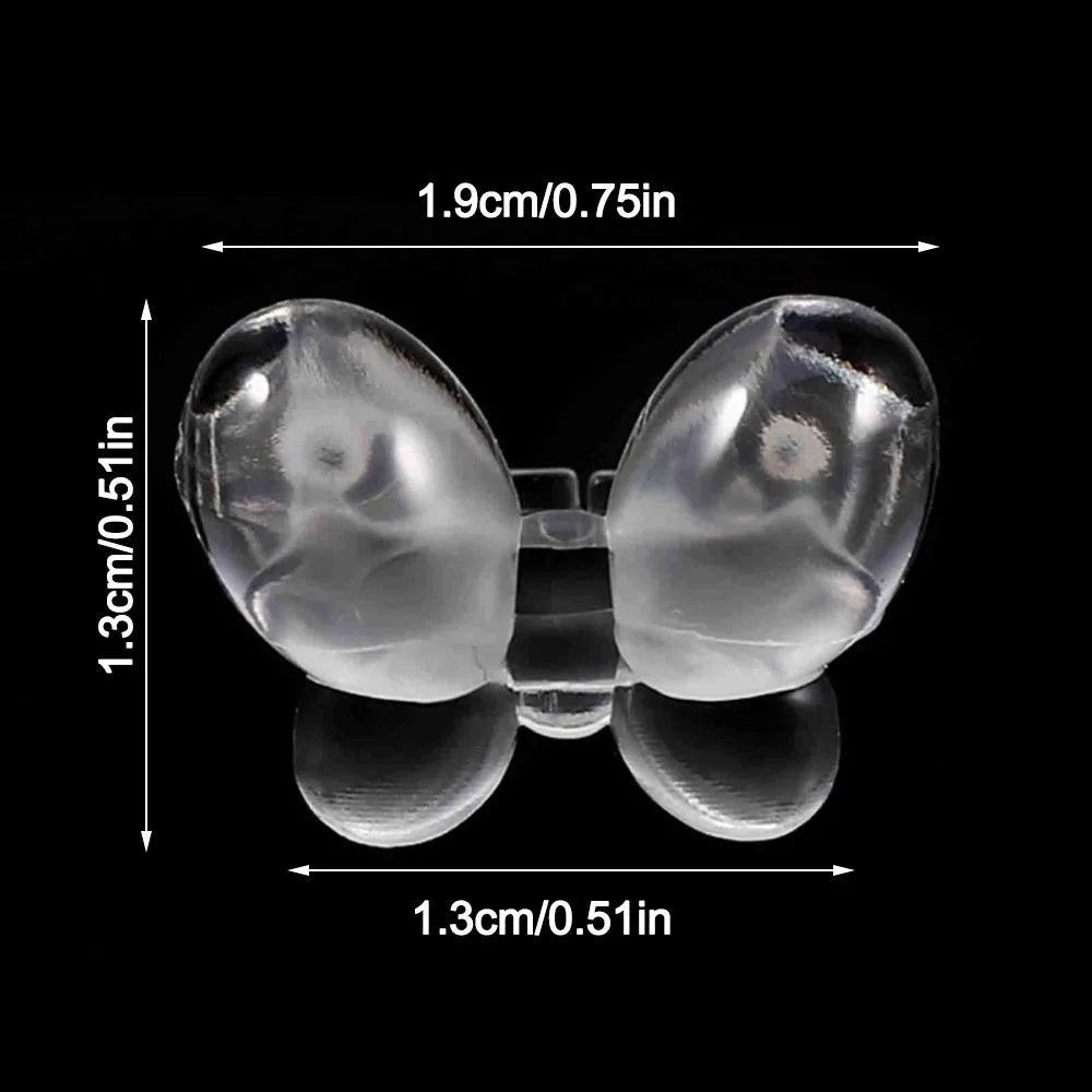 Transparent Gel Showing Ring Butterfly Display Nail Chart Art Tool Zpaxo black