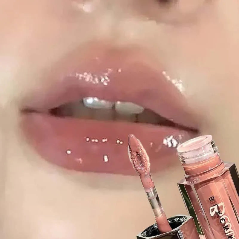 Ice Transparent Brown Lip Gloss Moisturizing Glossy Liquid Lipstick