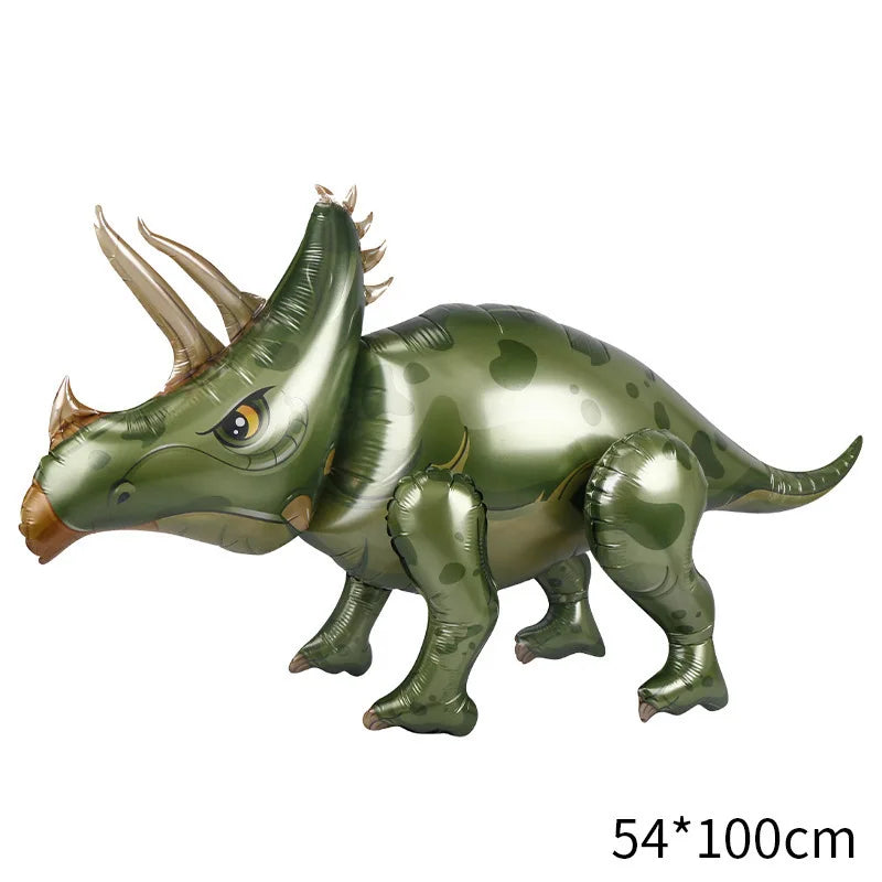 4D Giant Walking Dinosaur Foil Balloons Jungle Animal Childrens
