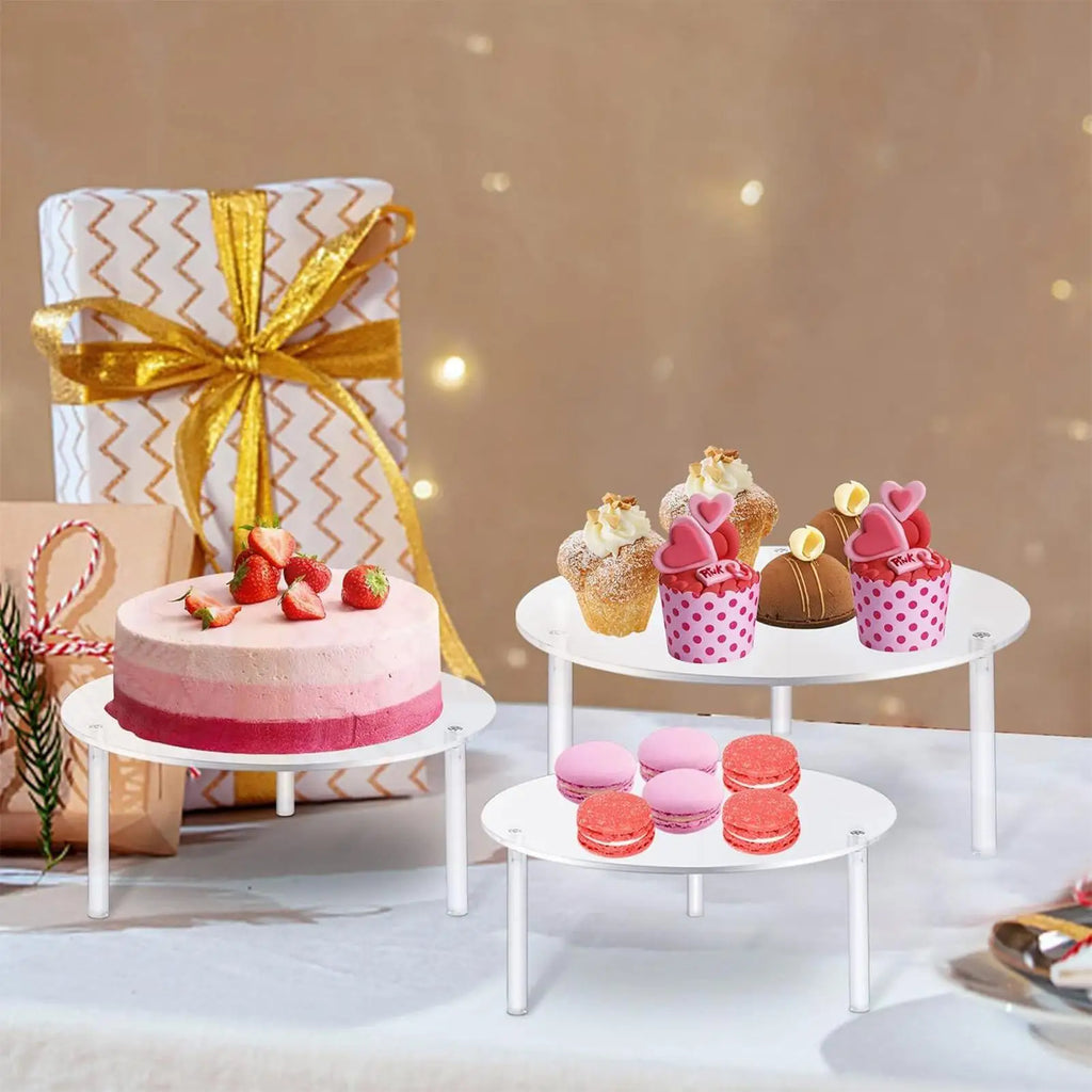 Cupcake Stand 3 Serving Dessert Display Holder Acrylic Birthday Cake