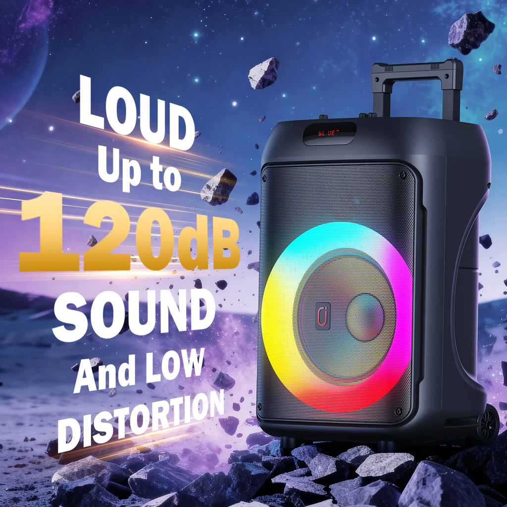 Karaoke Machine Peak Power Big Portable Bluetooth Speaker PA System