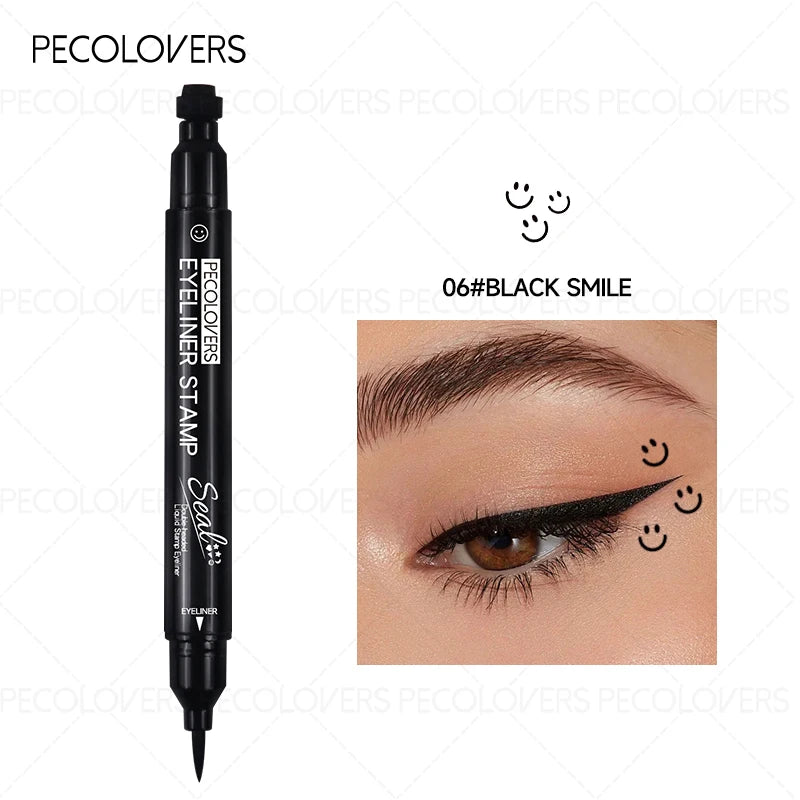 1PC Liquid Eyeliner Stamp - Waterproof, Slim Gel Felt Tip with Heart, Star, Triangle & Flower Shapes for Creative Eye Makeup Zpaxo 06