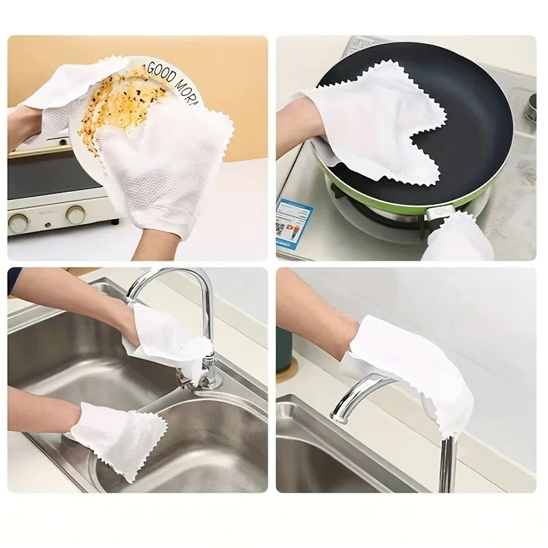 Disposable Non-Woven Cleaning Gloves – Wet & Dry, 10/30/50 Pack
