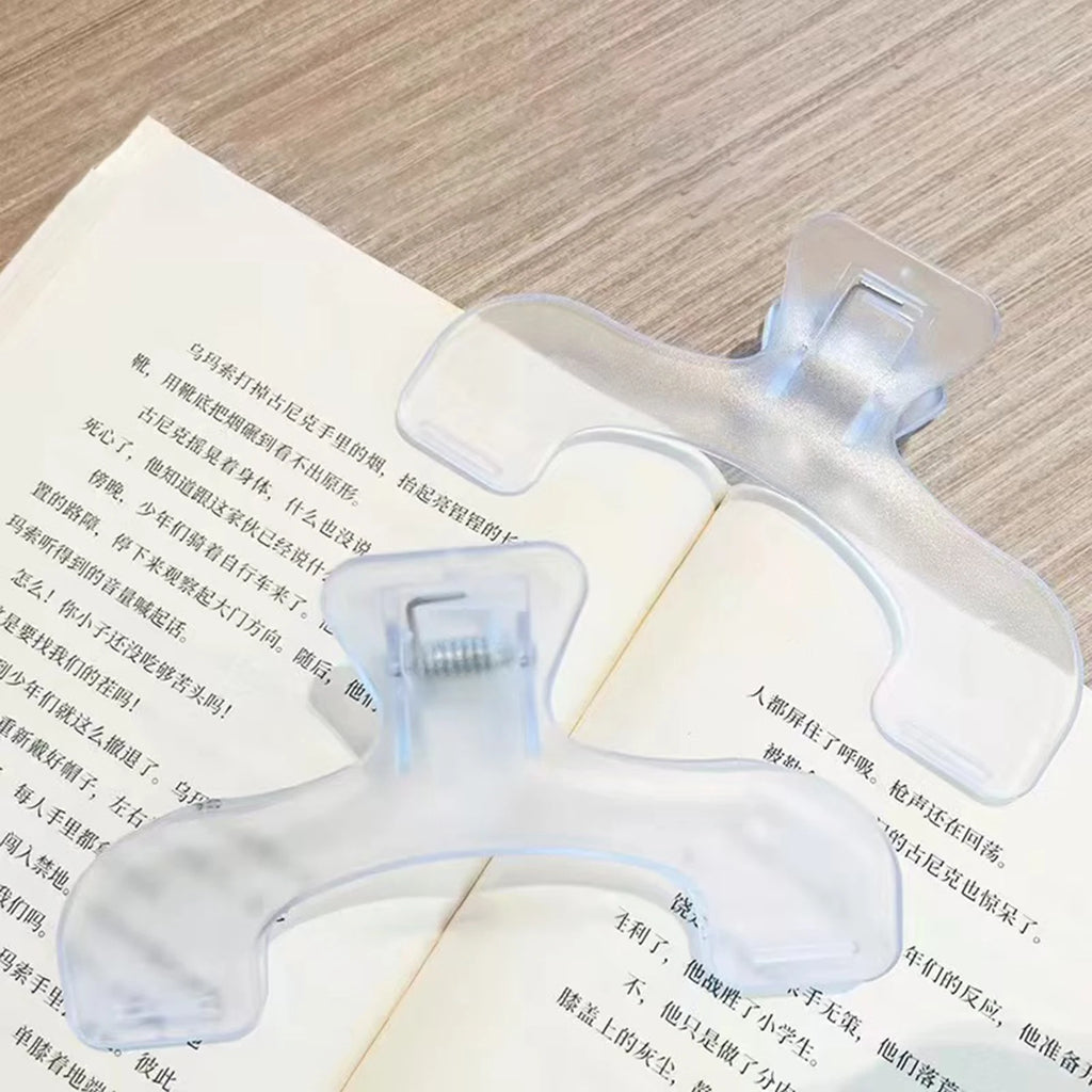 Extra Large Transparent Book Clip Plastic Page Holder for Reading Study Office Classroom Bookmark Stationery Zpaxo