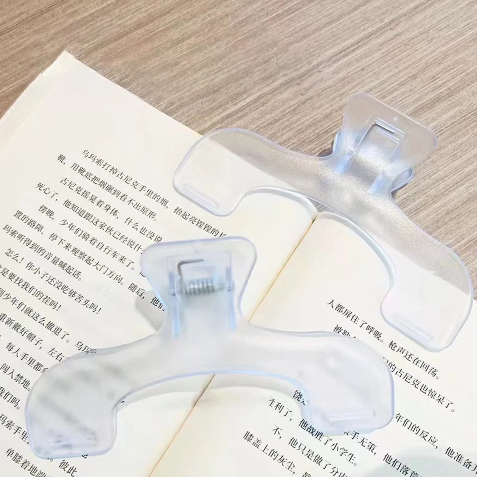 Extra Large Transparent Book Clip Plastic Page Holder for Reading Study Office Classroom Bookmark Stationery Zpaxo