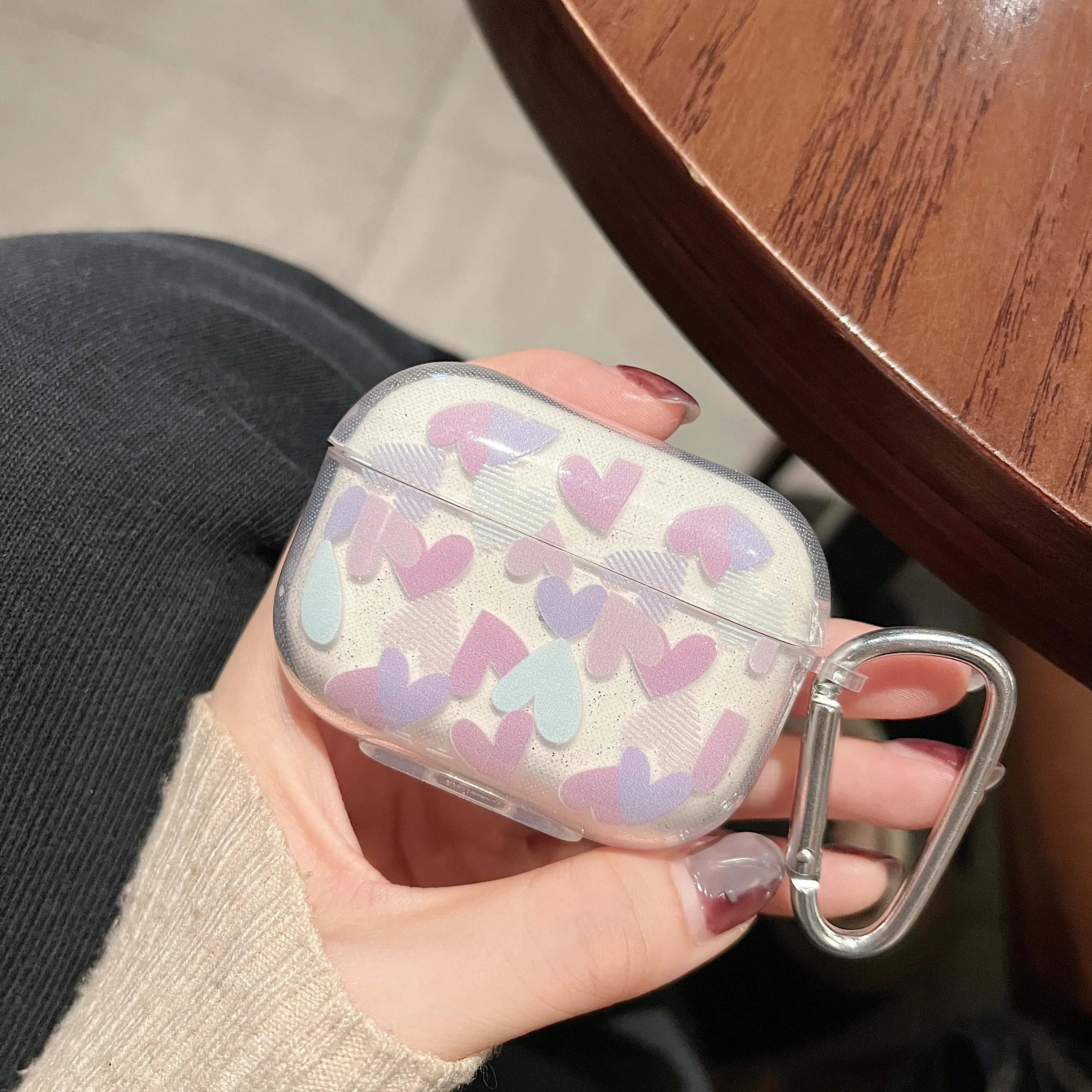 Glitter Shiny Cartoon Soft Silicone Cover Airpods 1 2 3 4 Keychain