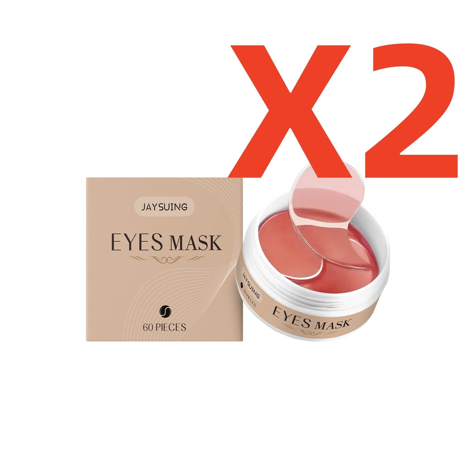 Jaysuing Coffee Eye Mask – Dark Circles, Anti-Aging, Hyaluronic Acid Eye Mask Patches Zpaxo 120pcs Boxed