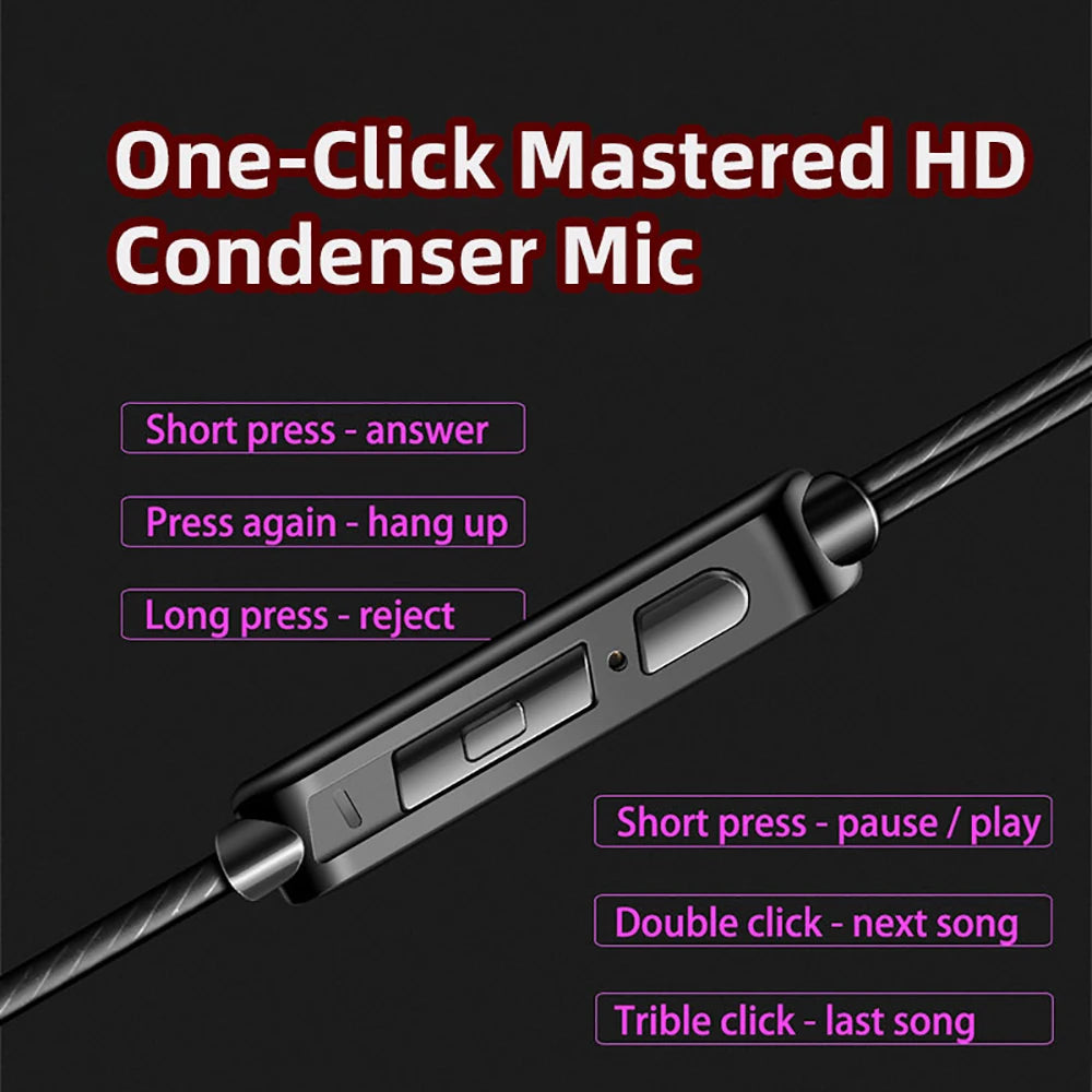 Maerknon AK6 HiFi Wired Earphones – Copper Driver Bass Earbuds Wired In-Ear Earphones Zpaxo
