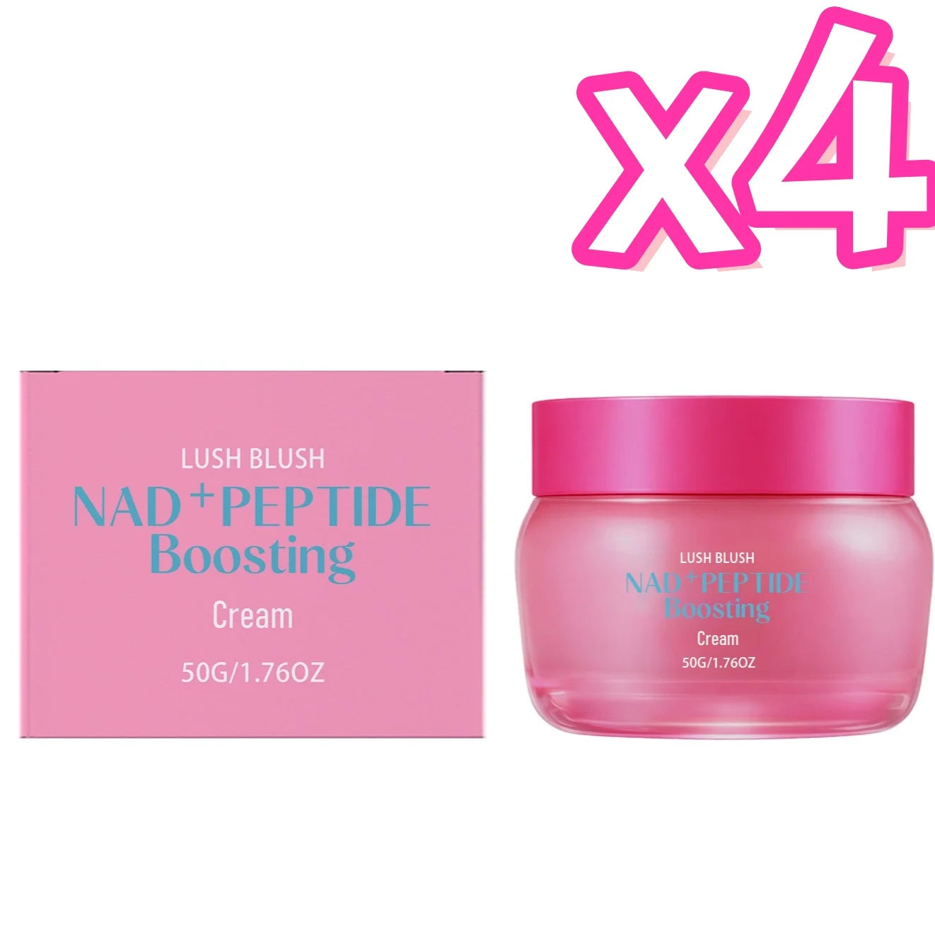 NAD+ Peptide Boosting Cream – Anti-Wrinkle Lifting Face Cream Anti-Aging Face Cream Zpaxo 50g Boxed x 4