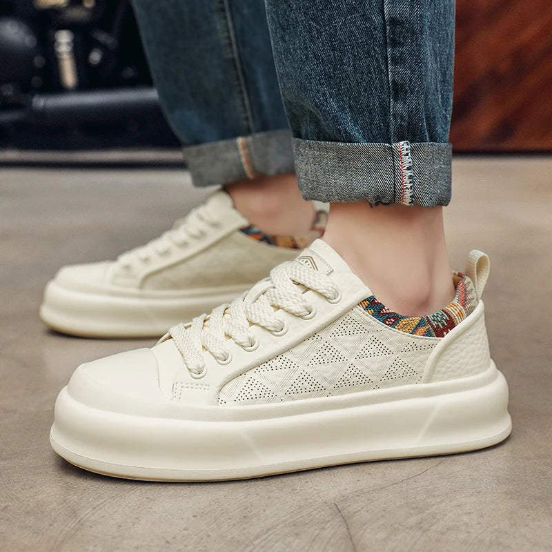 Men's Casual Sneakers Luxury Trainer Shoes Breathable Race Running