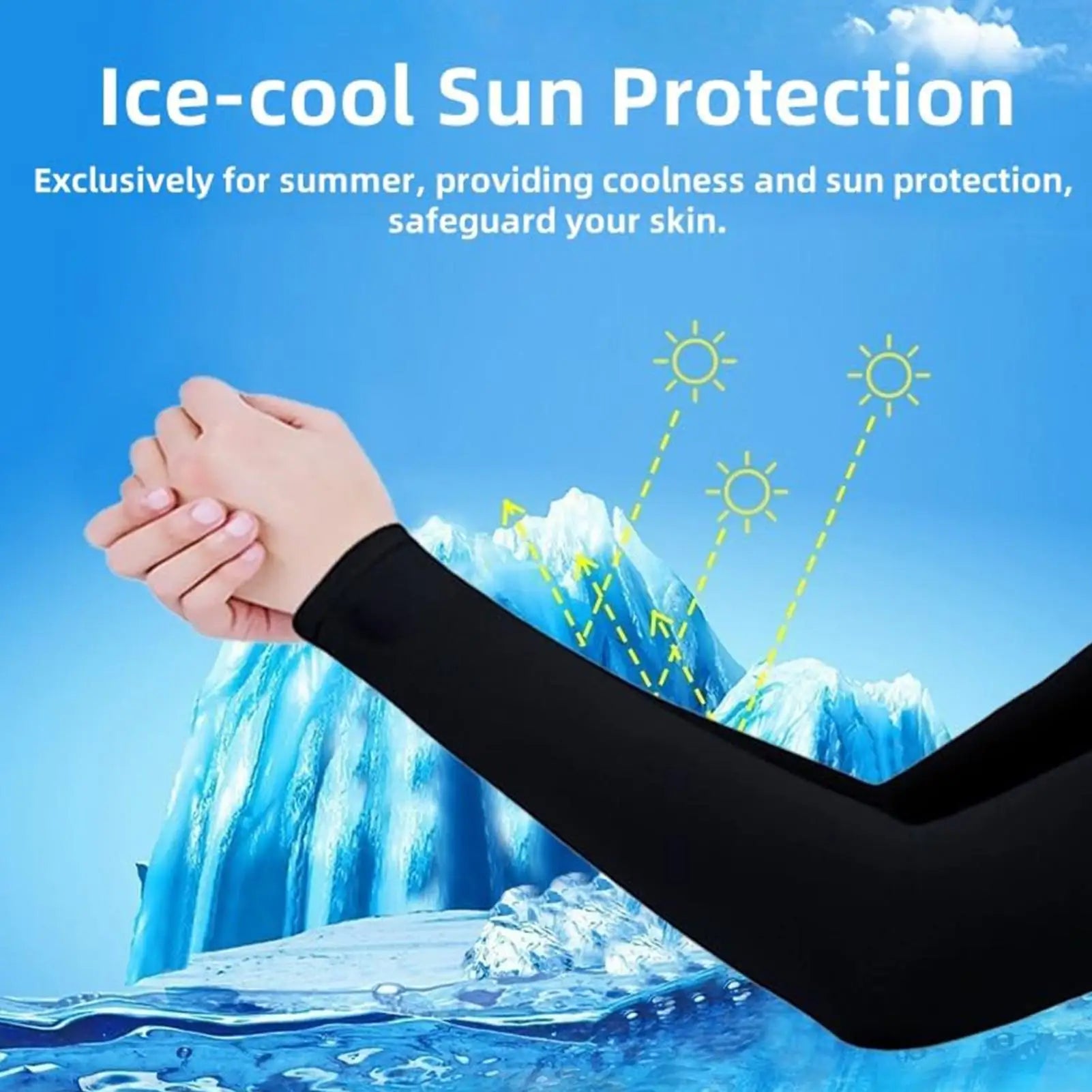 Arm Sleeves 1Pairs UV Arm Sun Sleeves Breathable Protection for Driving Sports Hiking Outdoor Summer Activities Sun Protection Zpaxo