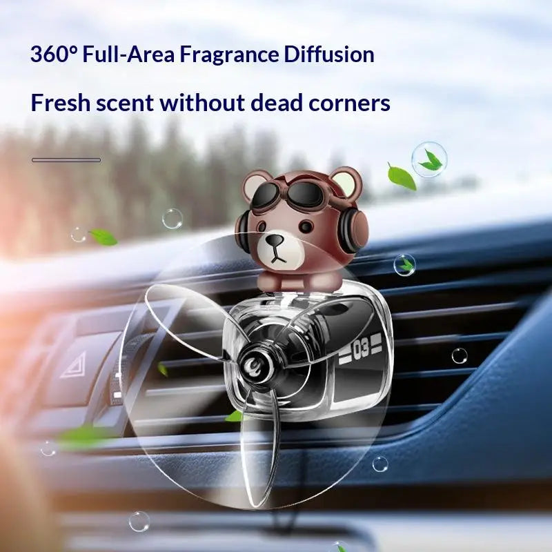 Cartoon Dog Car Vent Clip Air Freshener – Rotatable Diffuser