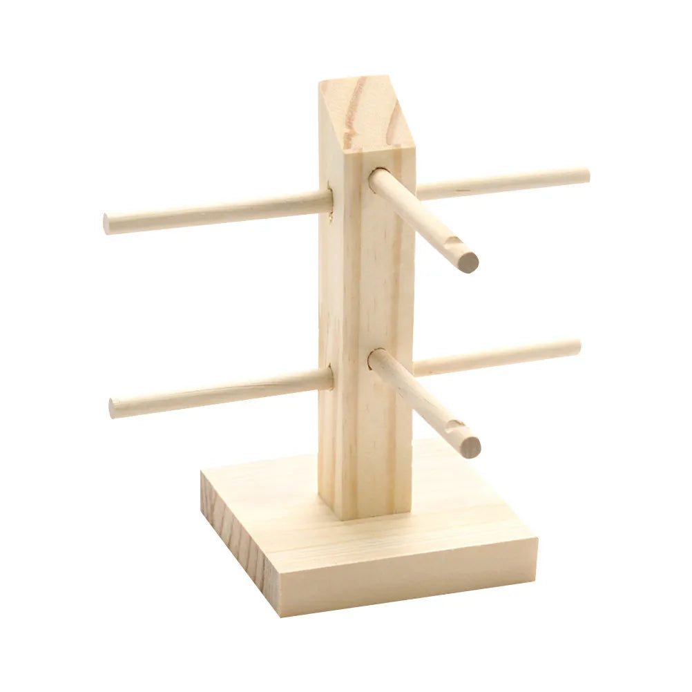 Exquisite Wood Glasses Frame Holder Smooth Surface Earring Hanging