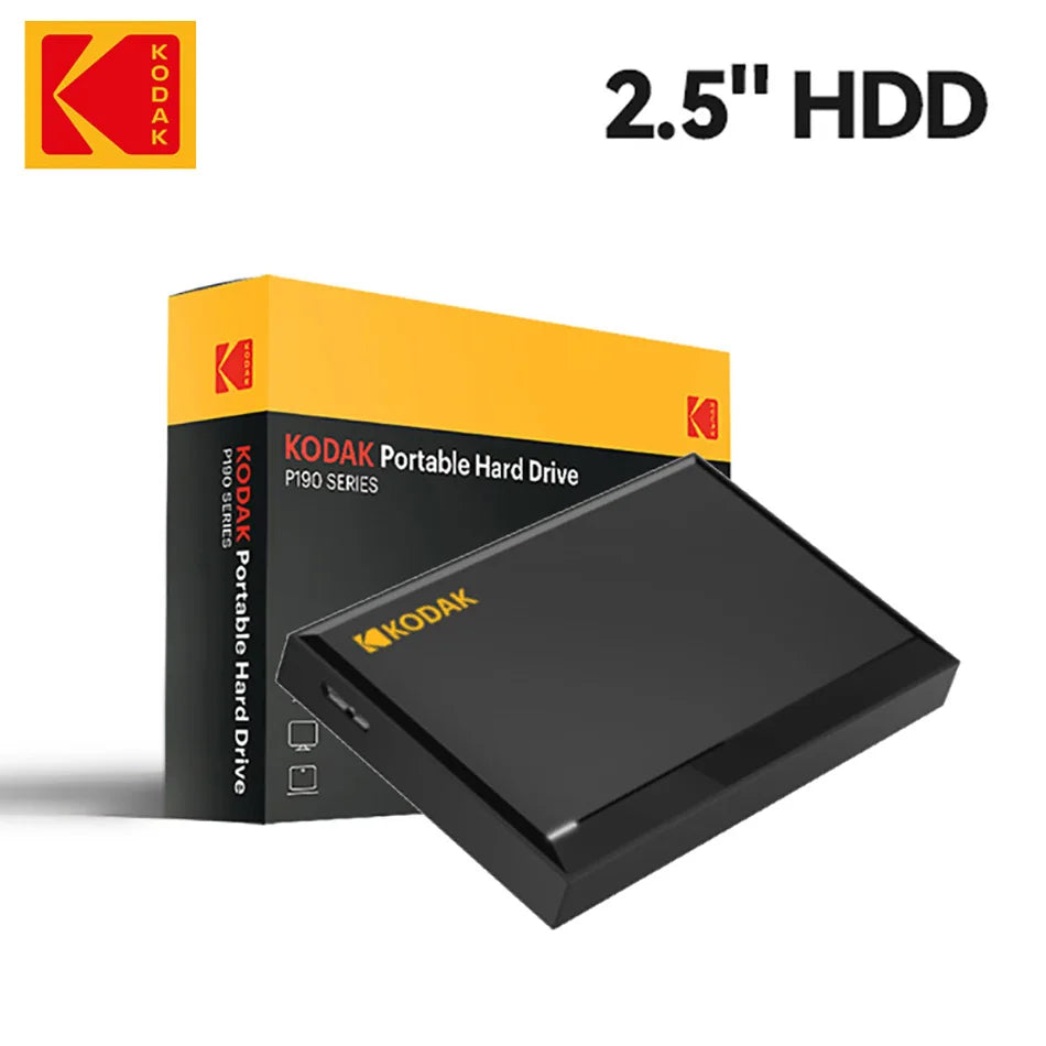 KODAK 2.5inch HDD 1TB Portable SSD 2TB Hard Drive 5Gbps USB3.0 High Speed HDD for PS5 PS4 Laptop Desktop Zpaxo