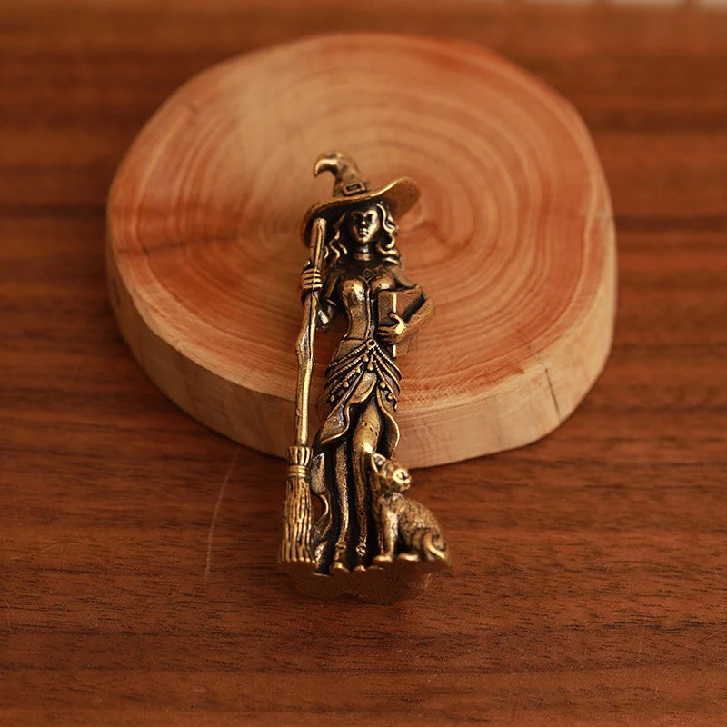Broom Moon Witch Ornament Suitable for Home and Office Decoration Magic Witch Ornament Home Decoration Zpaxo