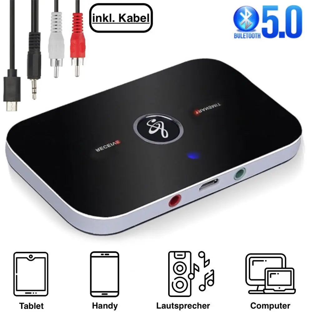 Wireless 2in1 Aux Audio Adapter Bluetooth 5 0 Transmitter Receiver TV