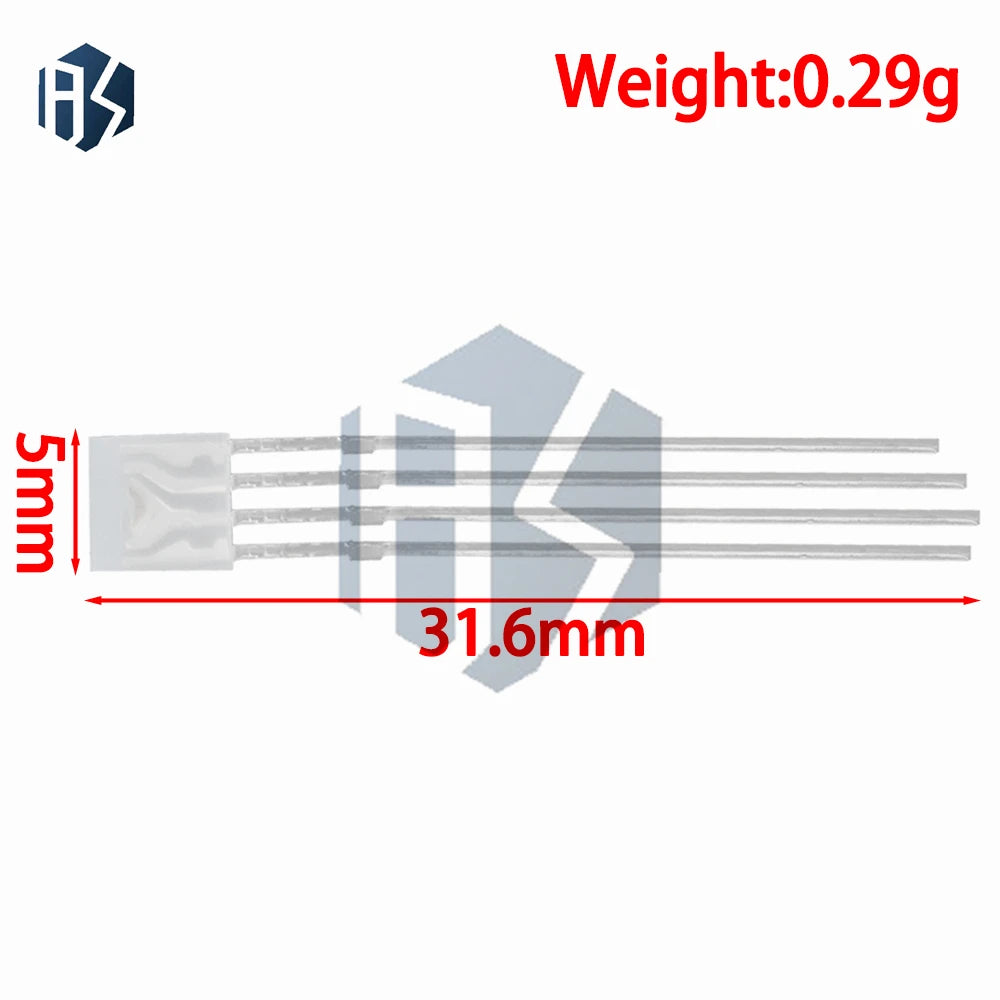100pcs Rectangular LEDs 255 Diod RGB LED Diffused Cathode / Anode Square 2*5*5mm Red Green Blue Light Emitting Diodes DIY Diodo Zpaxo