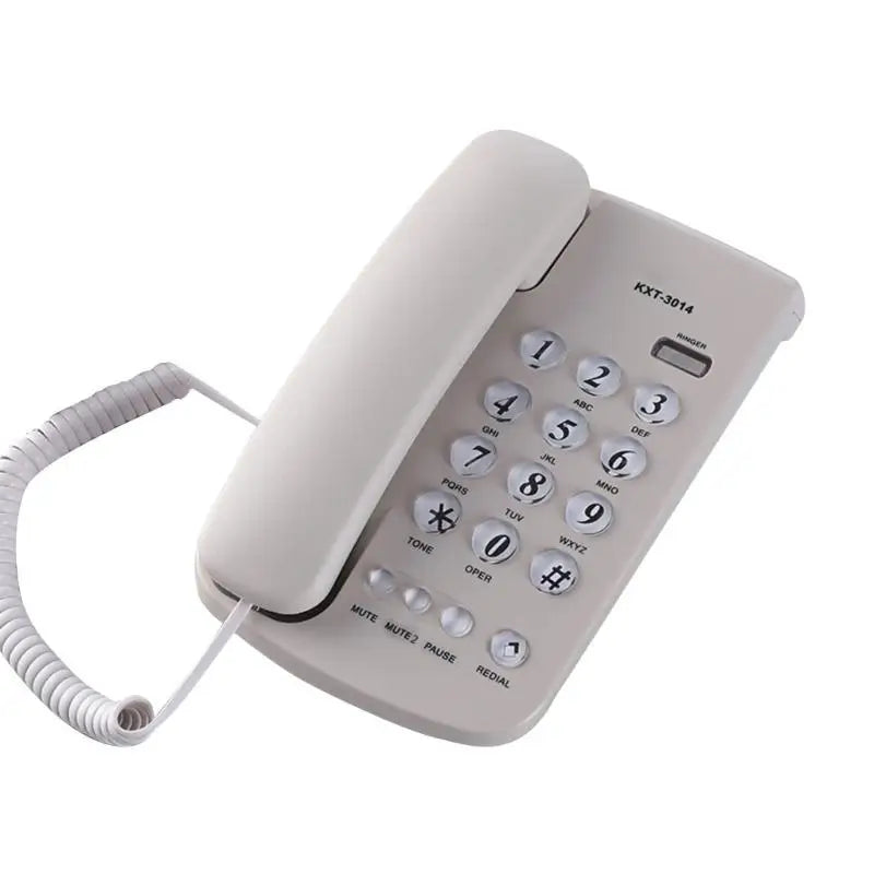 652F Corded Telephone Desktop House Phone Emegency Elderly Big Button Zpaxo White CN