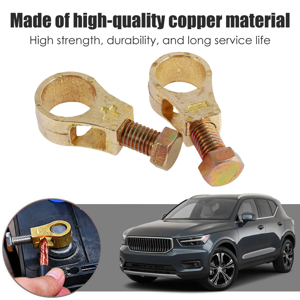 10/20Pcs Car Battery Terminal Connector Clip Pure Copper Heavy-duty Battery Connection Clamp Durable for Van Boat Truck Caravan Zpaxo
