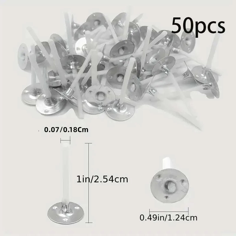 50/100Pcs Cotton Wick Glass Bottle Aromatherapy Clear Empty Bottle Candle Wick Diy Candle Making Tool Zpaxo 50pcs