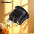 10PCS 12V 24V Practical Dot Light Car Boat Round Rocker SPST Switch LED 4 Colors On/Off Button Switch Zpaxo 12V Blue Light