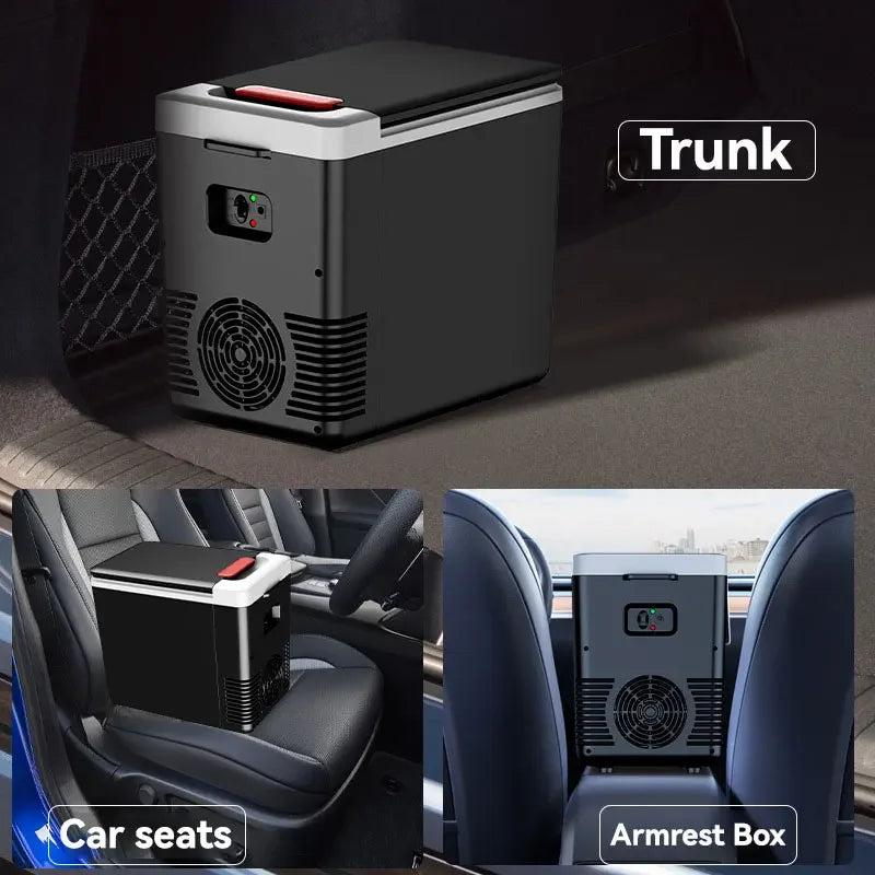 220V Home Refrigerator 12V Car Refrigerator Outdoor Freezer Heater 10L Mini Auto Cooler & Warmer Electric Fridge Portable Icebox Zpaxo