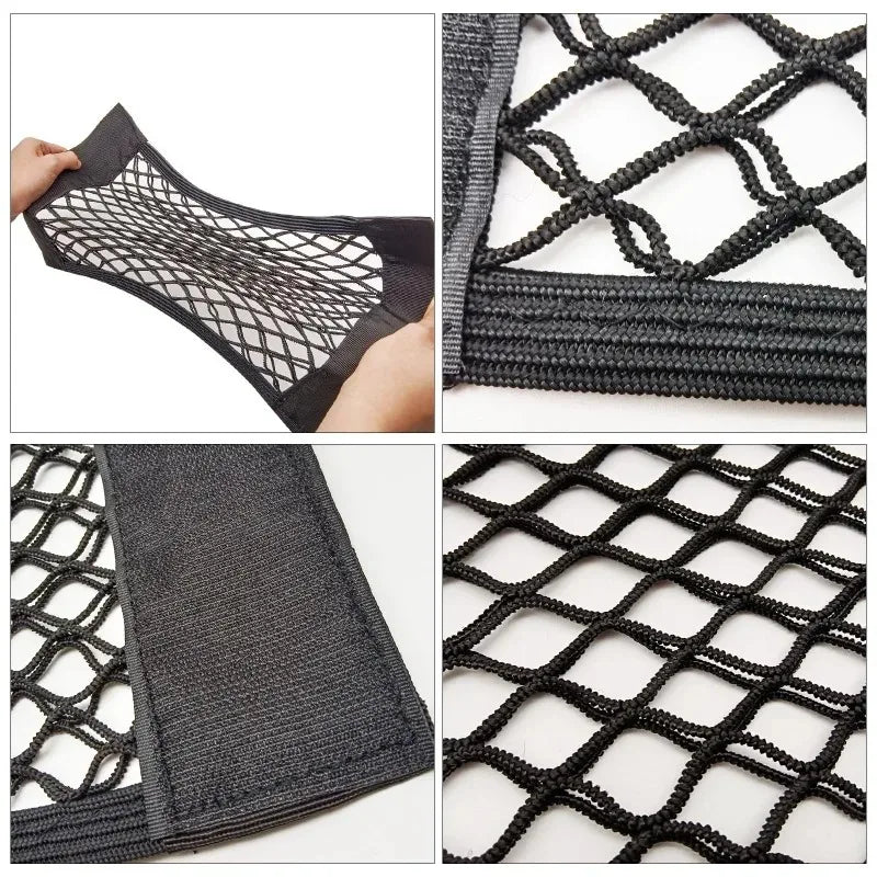Car Rear Seat Back String Net Mesh Storage Pocket Organizer Mesh Interior Accessories Organizer Arrangement Tool Storage Zpaxo
