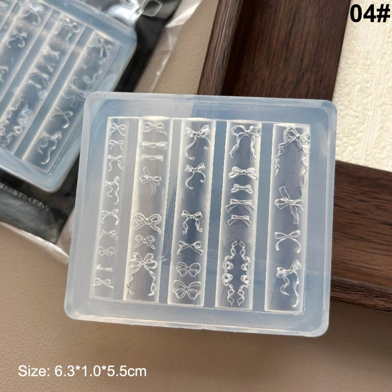 Tulip Lily 3D Nail Art Mold Festive Hat Socks Design Starfish Shell Zpaxo A3