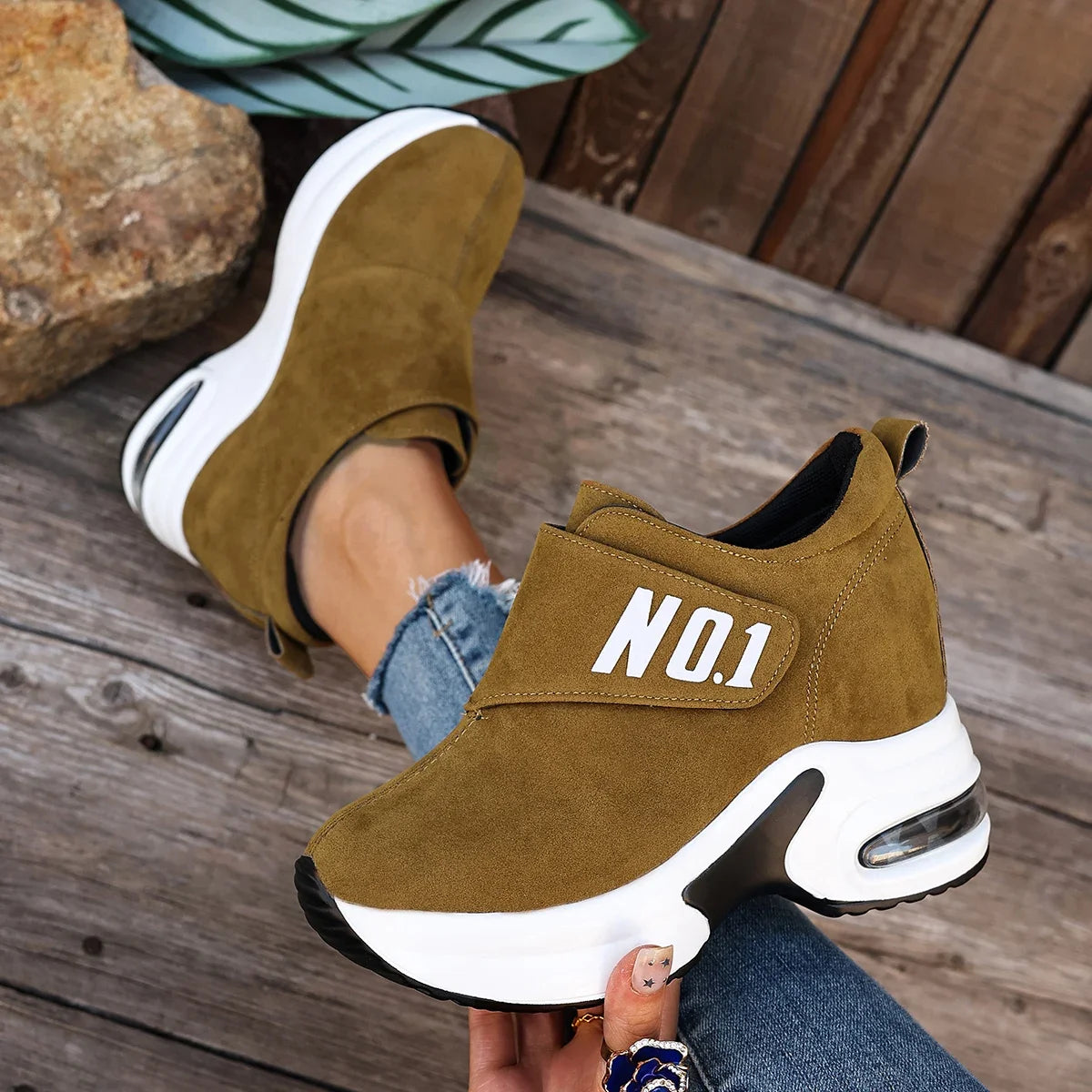 Women Ankle Boots Slip on Casual Vulcanized Shoes Women New 2025 Fashion Outdoor Boots Anti-slip Platform Wedge Sneakers Women Zpaxo YELLOW 42
