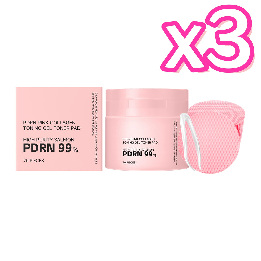 PDRN Collagen Toner Pads – Hydrate, Brighten & Repair Skin Facial Toner Pads Zpaxo 3 x 70pcs Boxed