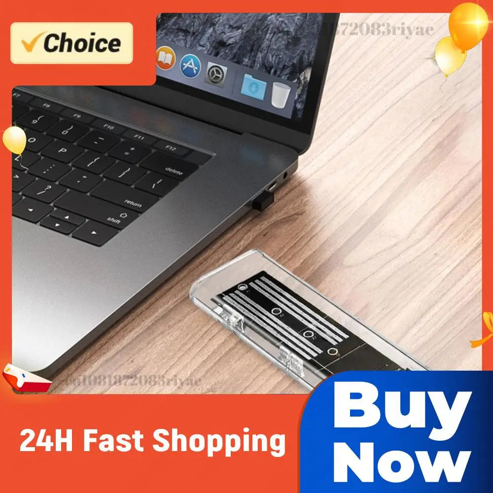 M 2 NGFF SATA C USB 3 1 Hard Disk Box 10Gbps Transparent External SSD