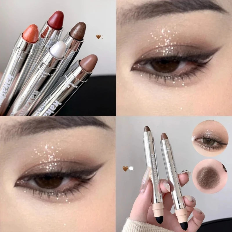 Velvet Wine Red Eyeshadow Stick Dual-ended Matte Pearlescent