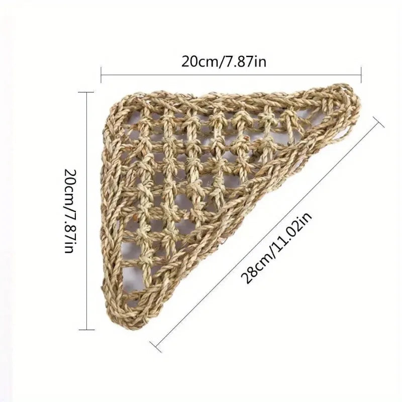 Reptile Hamster Hammock Swing Hanging Seaweed Grass Mat Pet Bed