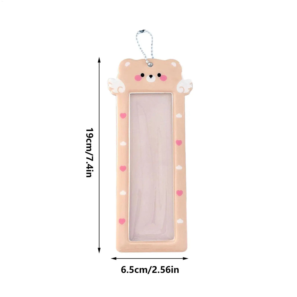 Photocard Holder Keychain 4 Compartment Photo Protective Sleeve Album