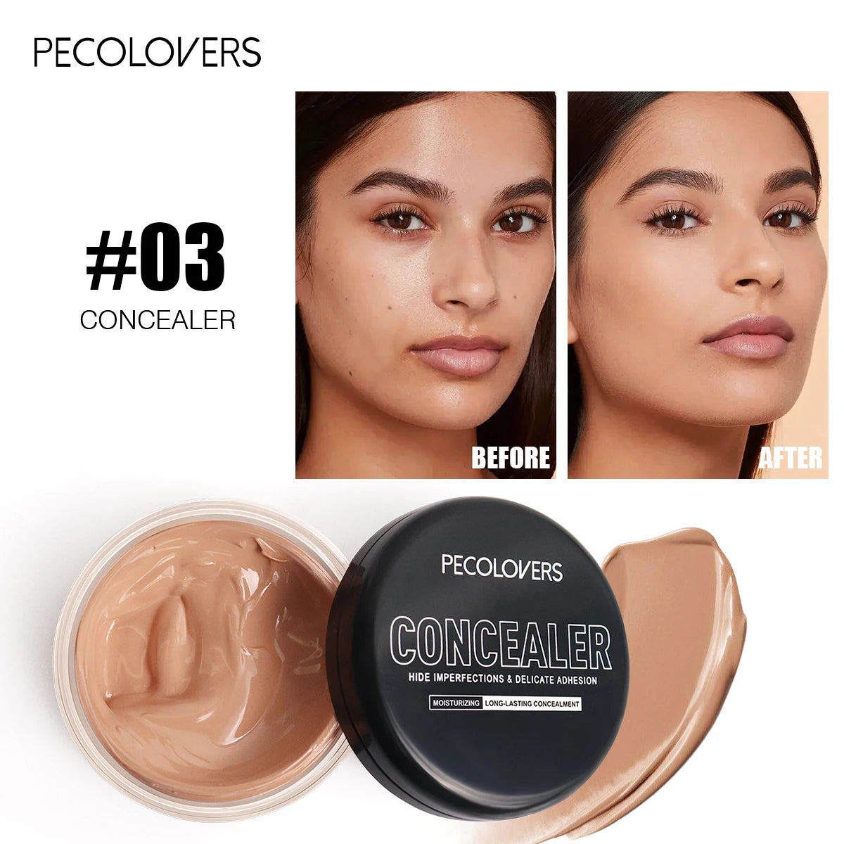 Moisturizing Concealer Cream Full Cover Acne Mark Dark Circles Contour Concealer Makeup Palette Waterproof Lasting Face Makeup Zpaxo 03