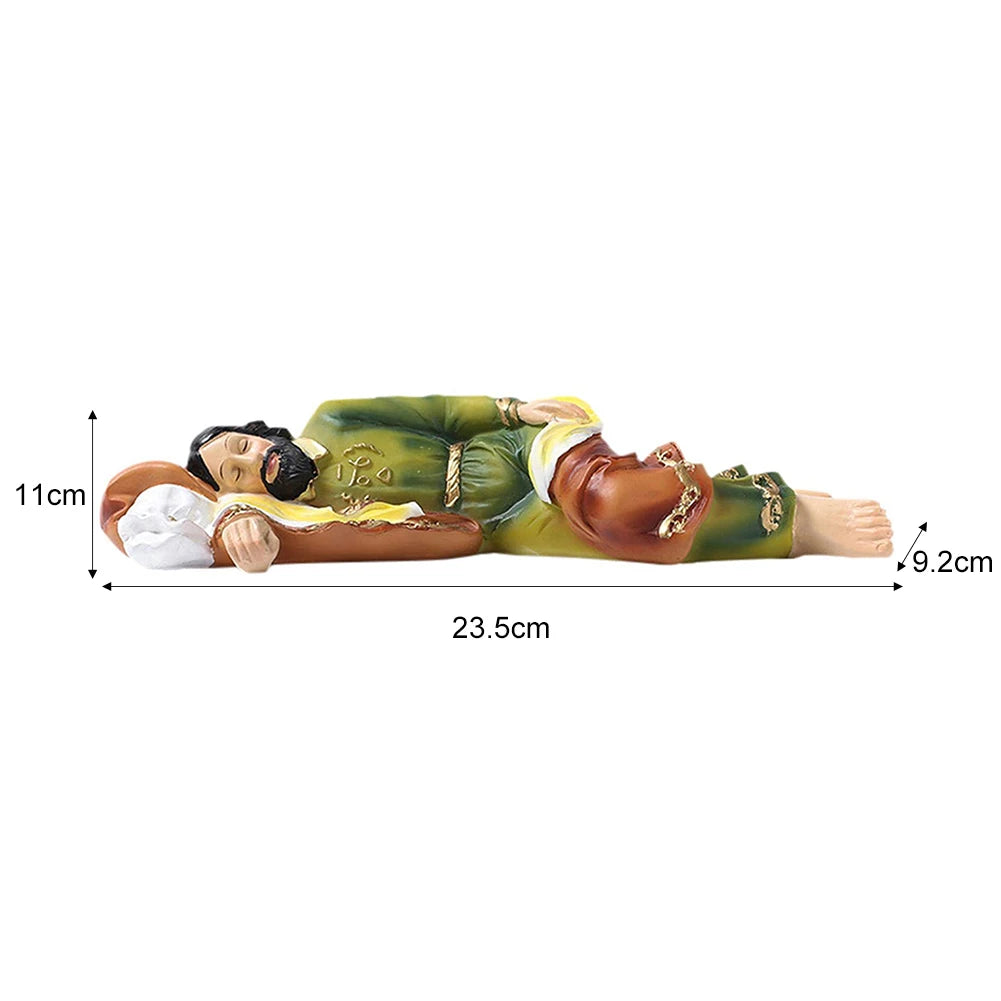 Saint Joseph Sleeping Statue Resin Figurine Catholic Christian Yard Zpaxo